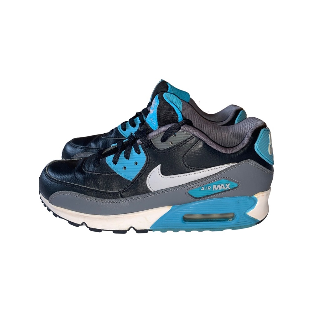 Nike Air Max 90 Leather GS “black dark gray”